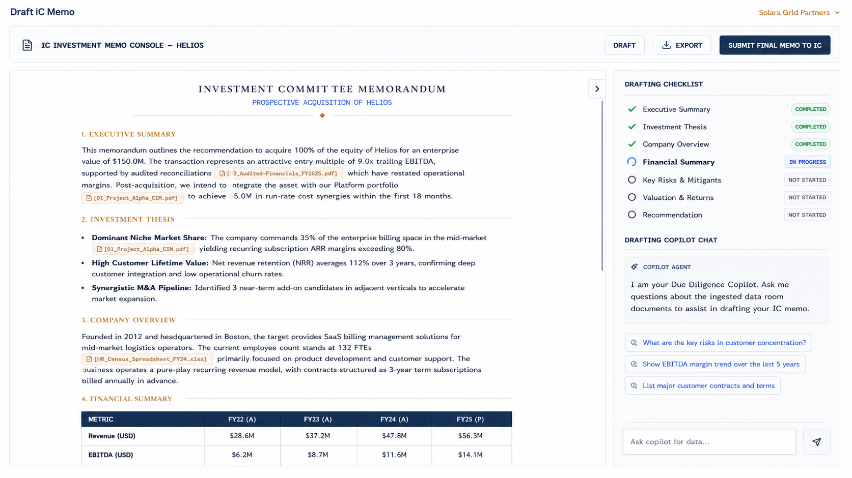IC Memo Console